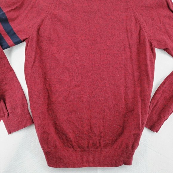AMERICAN EAGLE Sweater Men's Long Sleeve Crew Neck Tight Knit Pullover Red Large - Picture 9 of 12